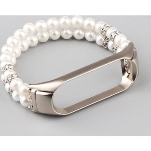 Simplicity Style Elastic Stretch Bead Bracelet for Xiaomi Mi Band 6 5 4 3 Women Watch Strap for MIband Fashion Belt Wristband