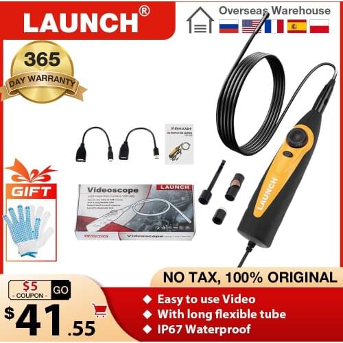 Launch VSP-600 Borescope Inspection Camera IP67 Waterproof VSP600 Videoscope 5.5MM 6 LED Light for X431 Series USB Borescope