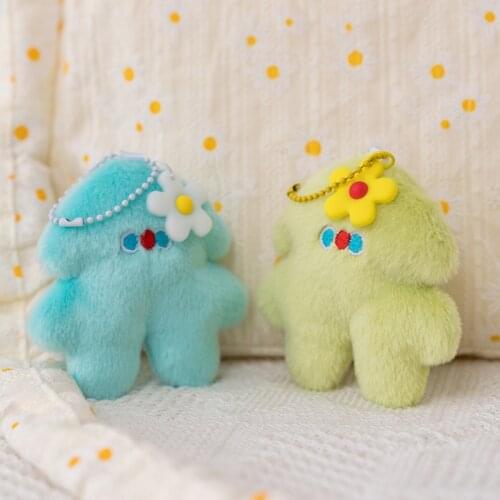 Stupid cartoon key school bag pendant PP cotton filling and full plush toy fabric is soft not deformed Colgante de llave Benben