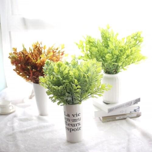 Artificial Flower Green Grass Real Touch Simulation Plant Cactus For Home Christmas Decoration DIY Plant Wall Wedding Flower