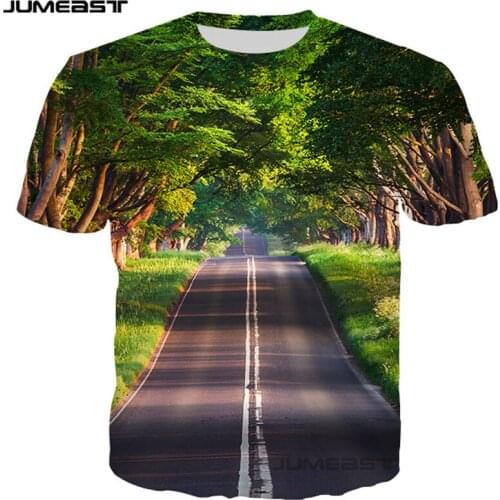 Jumeast Brand Men Women 3D Printed T-Shirt Beautiful Scenery Short Sleeve New Fashion T Shirt Sport Pullover Summer Tops Tees