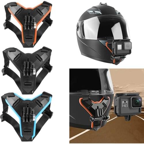 Motorcycle Helmet Chin Strap Mount Holder for GoPro Hero 9 8 7 5 OSMO Action Xiaomi Yi Action Camera Accessories