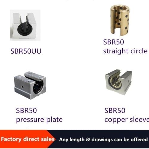 Hot Selling Straight Open Type Box Type Steel Protective Copper Sleeve Dustproof Pressure Plate Slider Bearing SBR45