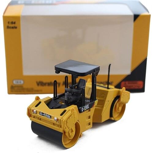 Diecast 1/64 Scale Engineering Vehicle Asphalt Compactor Road Rolling Machine Simulation Alloy Model Collectible Gift Hot Toys
