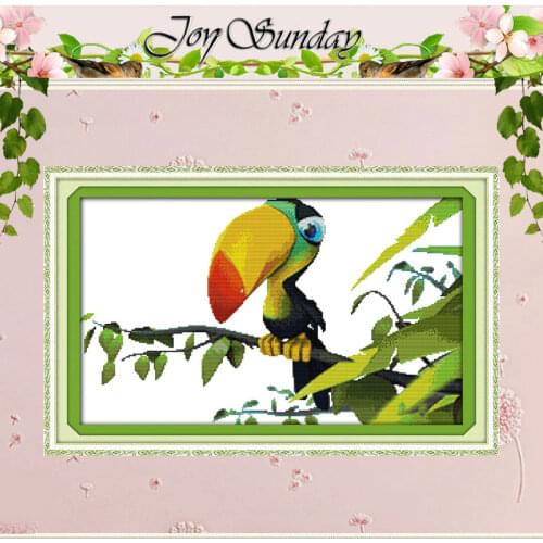 The Long-beaked Bird Counted Cross Stitch 11CT 14CT Cross Stitch Set Wholesale Animals Cross-stitch Kits Embroidery Needlework