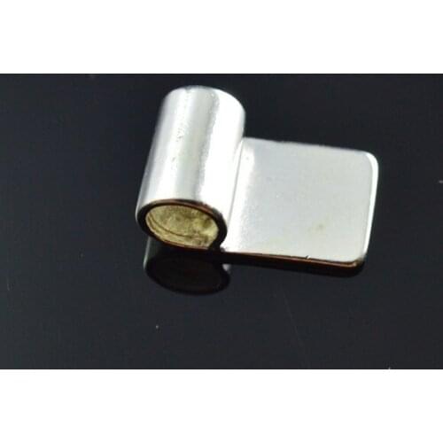 Hole: 5mm and 10 * 17mm Plated Silver Buckle Pendant with glue, perennial pendant pendant, select three sizes