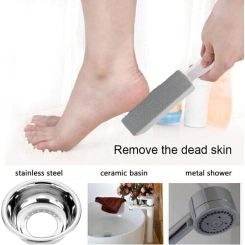 Portable Pumice Stone Water Toilet Cleaner Brush Wand Tile Sinks Bathtubs 360 Degrees Cleaning Tool