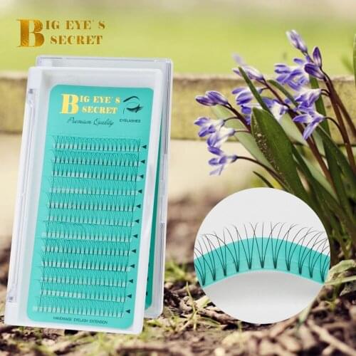Big Eyes Secret Short Stem Premade Volume Fan 3D 4D 5D 6D 10D Eyelash Extension Russian Volume Lash Individual Faux Mink Lashes