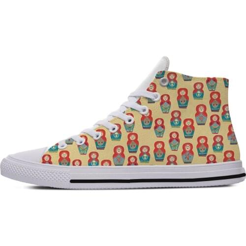 Russian Matryoshka Dolls Cute Funny Cute Novelty Design Lightweight High Top Canvas Shoes Men Women Casual Breathable Sneakers