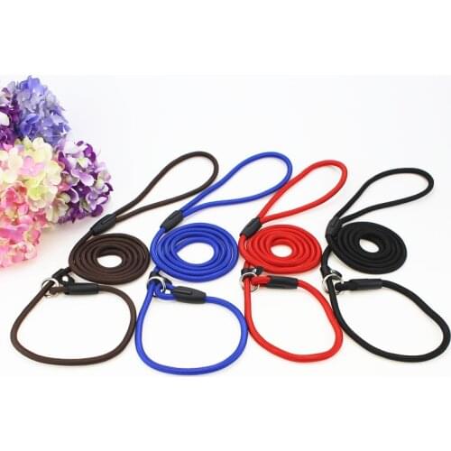 S/M/L Dog Training Leash Slip Pet Dog Nylon Rope Lead Strap Adjustable Traction Collar