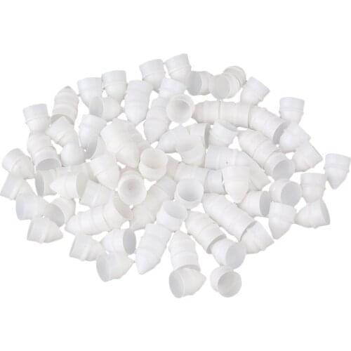 16x13mm White Plastic Japan Type Dispensing Industrial Syringe Piston for 5CC Syringe Barrel Pack of 100