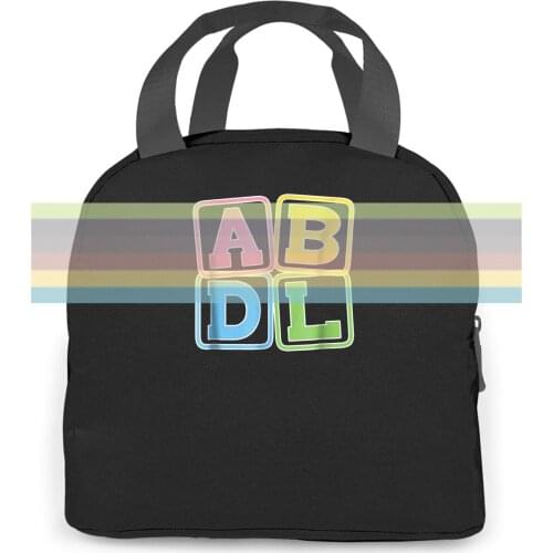 Cute ABDL Letter Blocks Pride Harajuku nage New Hot women men Portable insulated lunch bag adult student