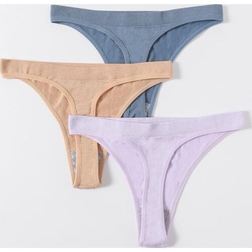 Underwear Women Panties Sexy G-string Fashion Low-Rise Brief T-back Thongs Lingerie Tanga Shorts Feamle String Panties Intimates