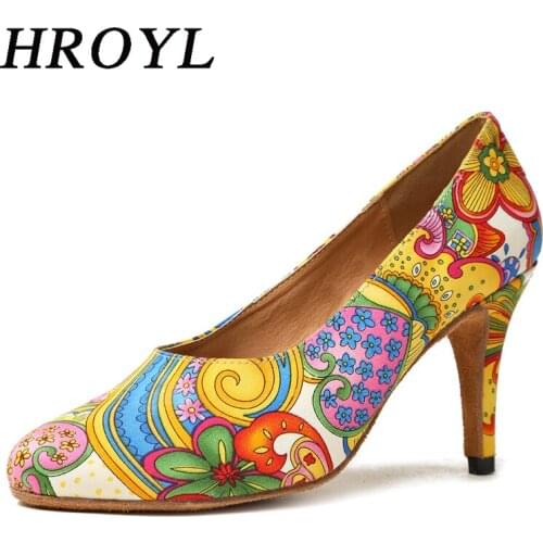 Hot Selling Women Ballroom Dance Shoes Elegant Closed Toe Latin Dance Shoes For Girls Tango Jazz Salsa High Heel Dancing Shoes