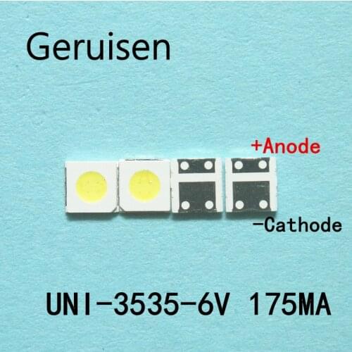 UNI 500PCS LED backlight LCD TV 3535 3537 LED SMD Lamp bead bead 1W 6V 3535 1.2W Cold white UNI MSL-638DEZW-E26SC