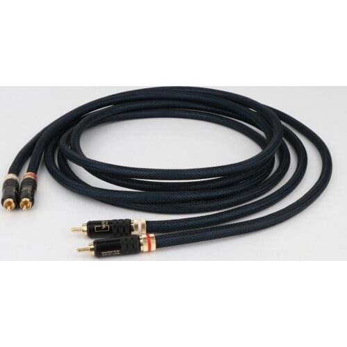 Hifi audio Top Grade Silver Plated RCA Male to Male Cable hi-end RCA extension cord with gold plated RCA plug