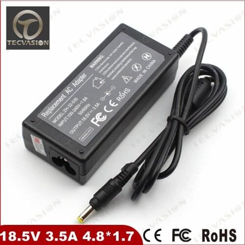 18.5V 3.5A 4.8*1.7mm AC Laptop Charger Power Adapter Replacement 65W For HP Compaq 6720s 500 510 520 530 540 550 620 625 G3000