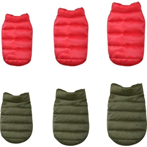 Small Dog Puppy Winter Warm Coat Jacket Pet Cat Kitten Prevent Cold Vest Outdoor Indoor Cute Cotton Wear Clothes