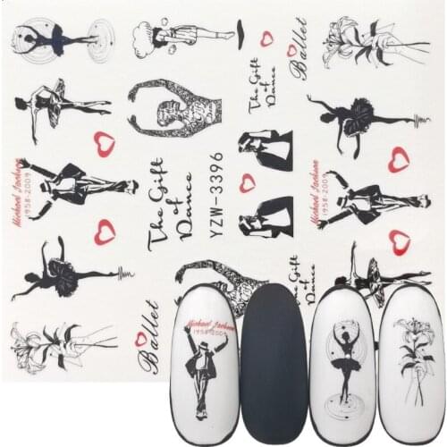 1 Sheet Russian text Nail Watermark Decals Sexy lips Middle finger Sexy girl Water Transfer Slider Russia Words Manicure Tattoos