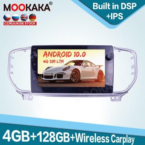 128GB Carplay Android 10.0 Car Multimedia Player for Kia KX5 2016-2018 Auto Radio GPS Navigation Audio Stereo Head Unit DSP