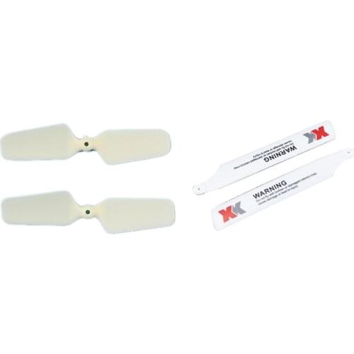 2x for XK.2.K110.019 Tail Blade for Wltoys XK K110 RC Helicopter & 2x for XK.2.K100.005 Rotor Group Wing Set Main Blade