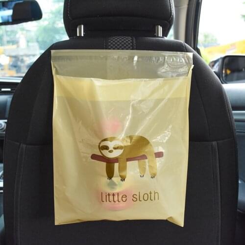 30pcs/lot Household Cleaning Tools Car Trash Bags Adhesive Disposable Waterproof Cartoon Hanging Garbage Storage Bags