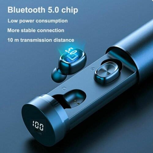 4 Colors bluetooth 5.0 In-ear Earphone Portable Mini Dual Earbuds HIFI Stereo Headset Built-in microphone Waterproof Earphone