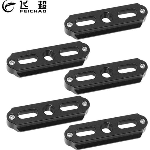 5PCS/lot Aluminum Alloy 63mm Camera Rails Slider System Camera Holder Bracket w 3/8 Hole 1/4 Screw for SLR Cameras Accessories