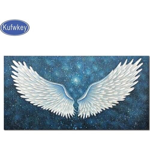 5d diamond painting cross stitch White wings Diy art embroidery home wall decor inlaid Full square Drill Kit mosaic large Size