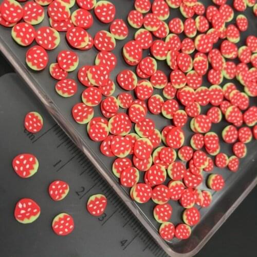 60g Strawberry Polymerclay,Soft Clay Sprinkle For Kids Diy/Craft Diy Making/Nail Art/Scrapbook Decoration/Craft Filler