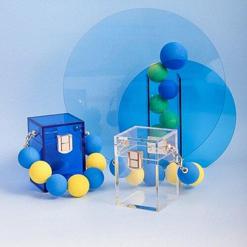 Acrylic Jewelry Chain Box Small Bag Female Jelly Transparent Dream Small Bag Color Ball Portable