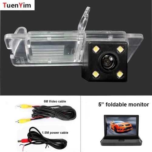 Car Rear View Camera for Renault Fluence Duster Megane Latitude scenic 2 Laguna 2 3 with 4.3inch LCD Foldable Monitor