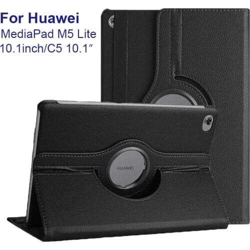 Tablet Case for Huawei MediaPad M5 lite 10 BAH2-W19/L09/W09 PU Leather Folding Litchi Style Cover MediaPad M5 lite 10.1 Cases