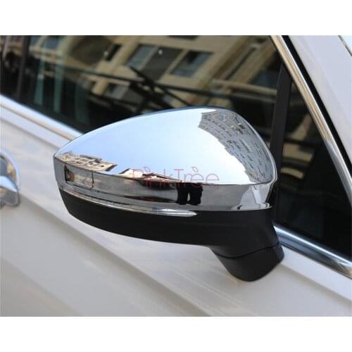 For Volkswagen VW Tiguan 2017 2018 Chrome Silver Color Side Wing Door Mirror Cover Car styling Accessories