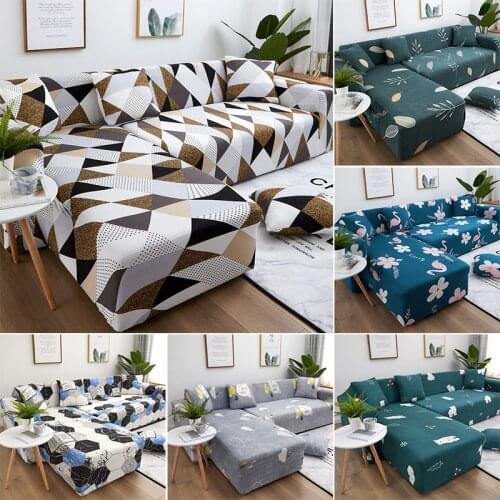 Elastic Stretch Sofa Cover 1/2/3/4 Seater Sofa Slipcover Couch Covers For Universal Sofa Livingroom Sectional L Shaped Slipcover