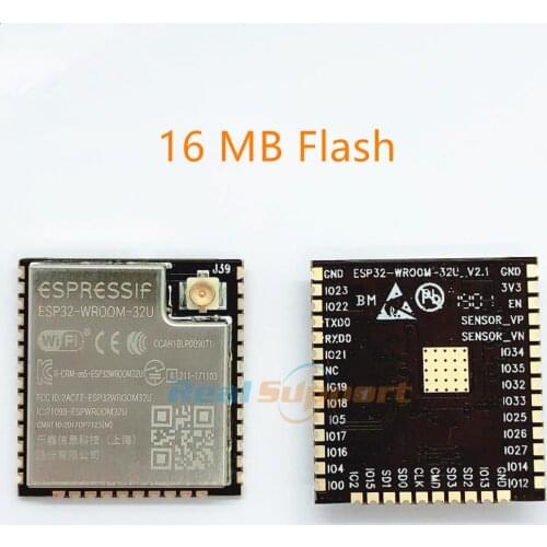 ESP32-WROOM-32U 16MB Flash Memory Wi-Fi+BT+BLE ESP32 Module IPEX antenna connector Espressif Original