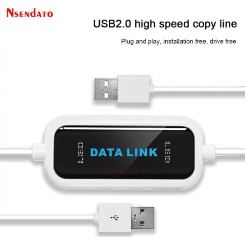 USB 2.0 PC To PC Sync Data Link Transfer Bridge Extension Cable Male to Male Online Share Net Data File Transfer USB2.0 Cable