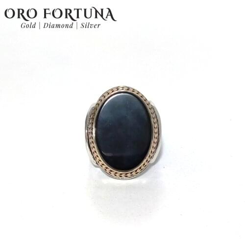 925 sterling Silver Men 'S Ring Black Oval Onix Stone Imperial Style Elegant Gift Classy Trendy New 2021 Model Unique