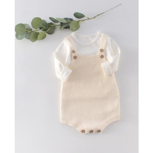 Winter romper newborn baby boys clothes cotton knitted bodysuit kids jumpsuit for girls onesie suspender pants overalls children