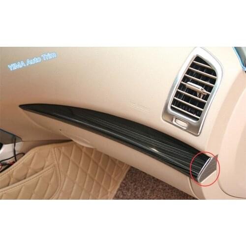 Lapetus Dashboard Left + Right Instrument Decoration Strip Cover Trim 2 Pcs For Nissan Teana / Altima 2014 - 2018 Black Brushed