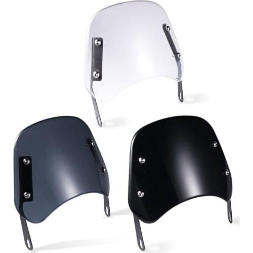 Motorcycle Windshield Wind Deflector Windscreen Universal for Honda Kawasaki Suzuki 5"-7" Headlight