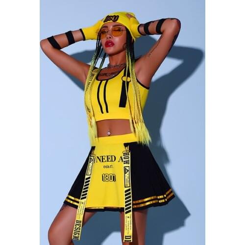 Jazz Dance Clothes Adult Cheerleading Costumes Hip-Hop Street Dance Clothing Suit Girl Group Performance Stage Outfits DQS7481