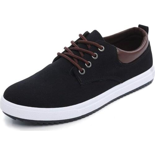 Canvas Shoes For Men breathable Comfortable Casual Shoes Mens Vogue Lace-Up Brand Flat Loafers Shoes Canvas Pop