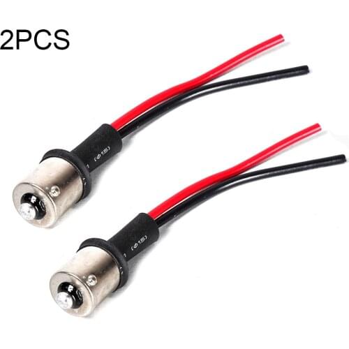 2PCS Car Headlight 1156 Adapter Wiring Harness Tail Head Light Socket Wires Cables Male To Male Connectors