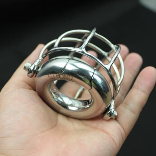 Scrotum Pendant Stainless Steel Egg Protective Penis Cover Cage Iron Egg Skill Iron Crotch Skill Weight-Bearing Ring BB-2-348
