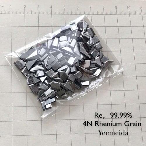 Rhenium elemental 99.99% purity rhenium particle rare earth metal Re granules planar