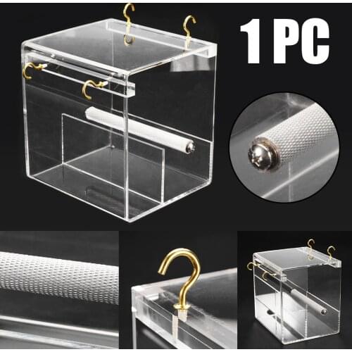Seed Bird Feeder Parrot Toys Cockatiel Finch Tidy Corral Creative Acrylic Transparent Food Box For Bird Supply