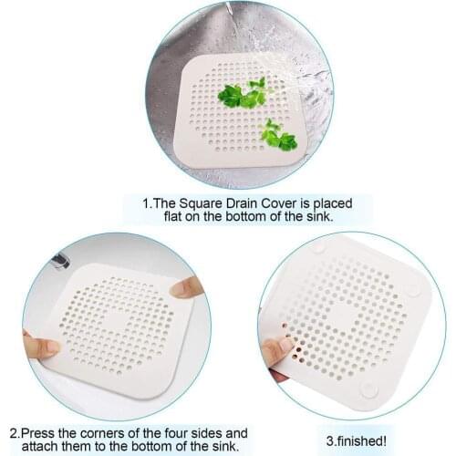 Silicone Kichen Sink Drain Hair Stopper Kitchen Sink Colanders Accessories Filter Outfall Sewer Bathroom Strainer Slag Bath U5Y2