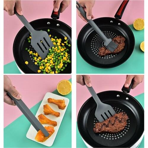 Silicone Kitchenware Set Non-Stick Cookware Heat Resistant Cooking Utensils Spatula Spoon Shovel Kitchen Accessories