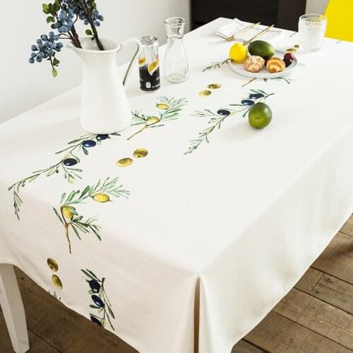 Cotton and linen rectangle tablecloth pastoral table covers dust proof thick table cloth home kitchen outdoor banquet decoration